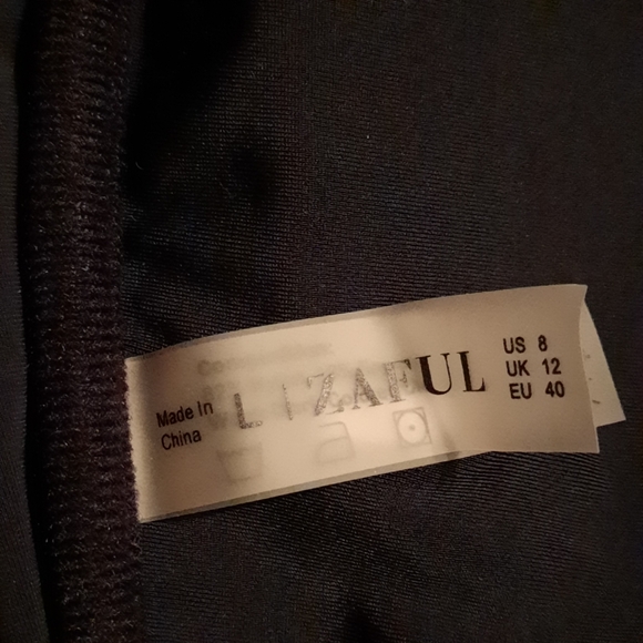 Zaful Bandeau Swimsuit Top Women Size 8 Black Strapless Padded Pullover Stretch - Picture 5 of 7